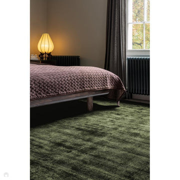 Blade Modern Plain Distressed Tonal Metallic Shimmer Hand-Woven Soft Textured Tip Sheared Loop Pile Silky Viscose Flatweave Green Rug-Asiatic Carpets-Rug Love - The Most Loved Rug Store